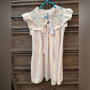 Bebe Organic Cream Dress Girls size 4